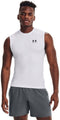 Under Armour UA HG Armour Comp SL-WHT - Heren Sportshirt - Compressie - Wit - Zwart