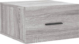 vidaXL - Nachtkastje - wandgemonteerd - 35x35x20 - cm - grijs - sonoma - eikenkleur