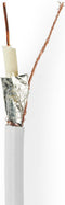 Nedis Coaxkabel op Haspel - RG6T - 75 Ohm - Dubbel Afgeschermd - ECA - 50.0 m - Coax - PVC - Wit - Gift Box