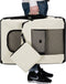Lassie - Vouwbare Hondentransportbox S - Geschikt voor puppy's en kleine honden - Beige - 34 x 50 x 36 cm