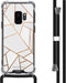 iMoshion Hoesje Geschikt voor Samsung Galaxy S9 Hoesje Met Koord - iMoshion Design Hoesje met Koord - Wit / Meerkleurig / Goud / White Graphic