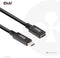 Club 3D CAC-1531 - USB Gen1 Type-C Verlengkabel 5Gbps 60W 4K 1m - Zwart