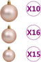 vidaXL - Kunstkerstboom - met - scharnieren - 300 - LED's - en - kerstballen - 240 - cm