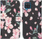 iMoshion Hoesje Geschikt voor Samsung Galaxy A12 Hoesje Met Pasjeshouder - iMoshion Design Softcase Bookcase - Meerkleurig / Blossom Watercolor Black