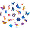 UNIDRAGON Houten Puzzel Voor Volwassenen Dier - Intersterrenstelsel Vlinder - 199 stukjes - Medium 32x23 cm