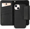Selencia Hoesje Geschikt voor iPhone 13 Hoesje Met Pasjeshouder - Selencia Surya 2-in-1 Uitneembare Vegan Lederen Bookcase - Zwart