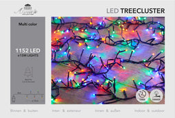 Anna's Collection Clusterverlichting -gekleurd - 1152 led lampjes - 15m - zwart snoer