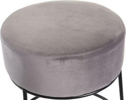 Voetensteun DKD Home Decor Zwart Grijs Metaal Turkoois Polyester (36 x 36 x 37 cm) (2 Stuks)