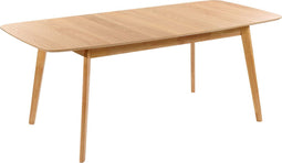 Eettafel uitschuifbaar MADOX Licht eikenhout 150/190 cm 90 cm