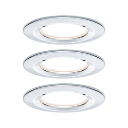 Paulmann Nova Inbouwlamp voor badkamer Set van 3 stuks LED LED 18 W IP44 Chroom (glanzend)