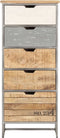 vidaXL - Ladekast - 45x30x105 - cm - massief - mangohout
