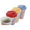 Kop met deksel DKD Home Decor Multicolour Blommor 400 ml (4 Stuks)