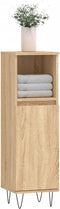 vidaXL - Badkamerkast - 30x30x100 - cm - bewerkt - hout - sonoma - eikenkleurig