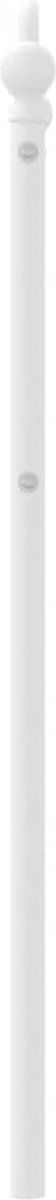 vidaXL - Hoofdbord - 90 - cm - metaal - wit
