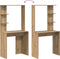 vidaXL - Kaptafel - Artisan - Eiken - 78,5x37x154,5 - cm - Geengineerd - Hout