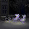 vidaXL - Kerstdecoratie - rendieren - en - slee - 280x28x55 - cm - acryl