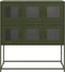 vidaXL - Dressoir - 100,5x39x107 - cm - koudgewalst - staal - olijfgroen