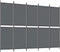 vidaXL - Kamerscherm - met - 5 - panelen - 250x180 - cm - antracietkleurig