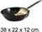 Esmaltada - Wokpan - Diepe Emaille - 22 cm Diameter - Zwart