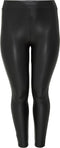 ONLY CARMAKOMA CARROOL COATED LEGGING NOOS - Curvy broek - Gecoate stretchy stof - Zwart