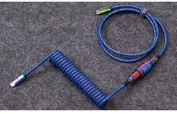Keychron Premium Coiled Aviator Cable - GX16 - Blauw