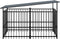 vidaXL - Hondenkennel - met - dak - 1,88 - m² - staal