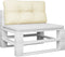 vidaXL - Palletkussen - 80x40x12 - cm - stof - crèmekleurig