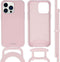 iMoshion Hoesje Geschikt voor iPhone 14 Pro Max Hoesje Met Koord - iMoshion Color Backcover met afneembaar koord - Roze
