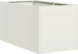 vidaXL - Plantenbak - 40x80x40 - cm - koudgewalst - staal - wit