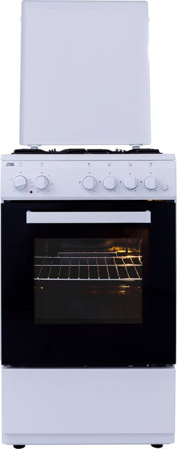 ETNA FGV150WIT - Gasfornuis - 4 gaspitten - 50 cm - 55 liter - Energielabel A - Wit