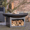 RedFire – Juva – Grijs - Staal – Vuurschaal – Stevig staal – Diameter 80cm - Industrieel – Terrasverwarming – Sfeerhaard - Houtopslag