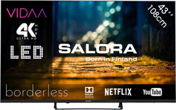 Salora 43XUV3300 - Ultra HD LCD TV - 43" 4K HDR10 - Zwart