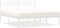 vidaXL - Bedframe - met - hoofdbord - metaal - wit - 150x200 - cm