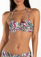 Cyell Wajang Floral - Bikinitop Bandeau Voorgevormd met Beugel Dames - Wit/Paars/Groen