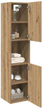 vidaXL - Badkamerwandkast - 30x30x130cm - bewerkt - hout - artisanaal - eikenkleur