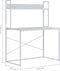 vidaXL - Computerbureau - 110x60x138 - cm - bewerkt - hout - wit