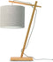 GOOD&MOJO Tafellamp Andes - Bamboe/Taupe - 30x18x46cm - Scandinavisch,Bohemian