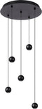 Atmooz - Hanglamp Balls - zwart - Industrieel - Woonkamer / Slaapkamer / Eetkamer - Plafondlamp - Hoogte 200cm - Metaal