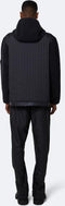 Rains Fleece Pullover Hoodie - Boxy-pasvorm - Zwart (S)