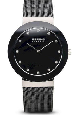 Bering Dames 11435-102 - Polshorloge - Saffierglas 35 mm - Zwart