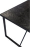Eettafel Valencia visgraat teakhout 160 cm - zwart | BY-OLAF