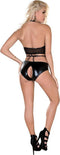 Halter Bra & Crotchless Panty Set - Black - S / M– Valentijn