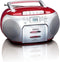 Lenco SCD-420 - Draagbare radio/CD-speler - FM radio en cassette - Rood