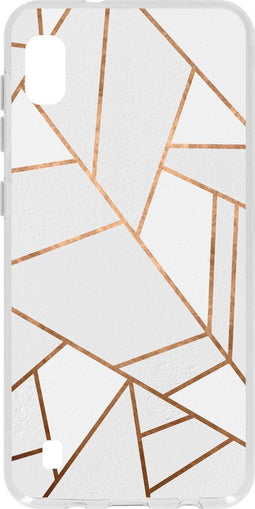Hoesje Siliconen Geschikt voor Samsung Galaxy A10 - Design Backcover siliconen - Meerkleurig / White Graphic