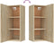 vidaXL - Wandkast - 34,5x34x90 - cm - bewerkt - hout - sonoma - eikenkleurig