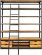 Boekenkast Met Ladder - Buffetkast Hout & Metaal Bruin - Rootsmann