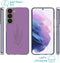 iMoshion Hoesje Geschikt voor Samsung Galaxy S22 Hoesje Siliconen - iMoshion Design hoesje - Paars / Floral Purple