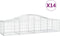 vidaXL - Schanskorven - 14 - st - gewelfd - 200x50x40/60 - cm - gegalvaniseerd - ijzer