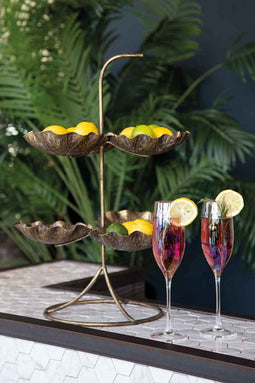 PTMD - etagaire - Gold - metaal - meerdere cups rond - L37xB36xH55cm