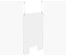 Exacompta - Hygiënescherm hangend met opening 100x66cm transparant